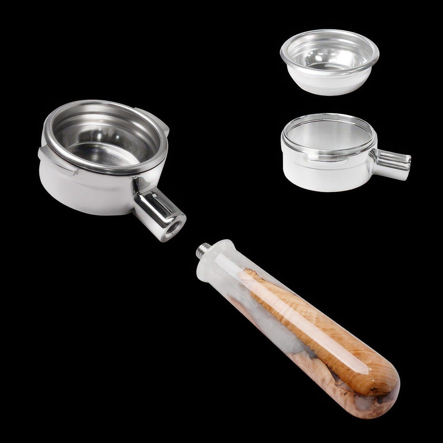 Walnut & Resin Handle Bottomless Portafilter