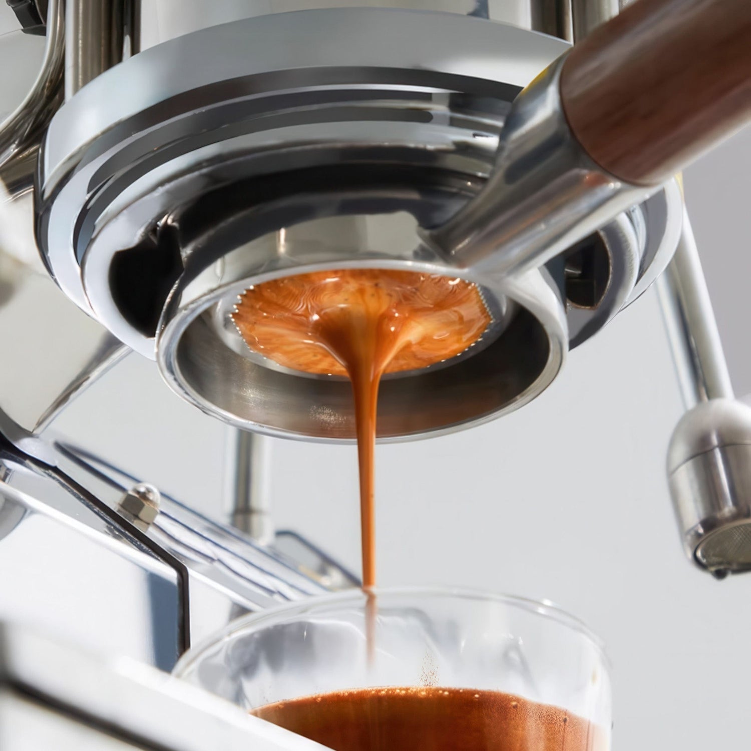 Bottomless Portafilter with Removable Double Spout