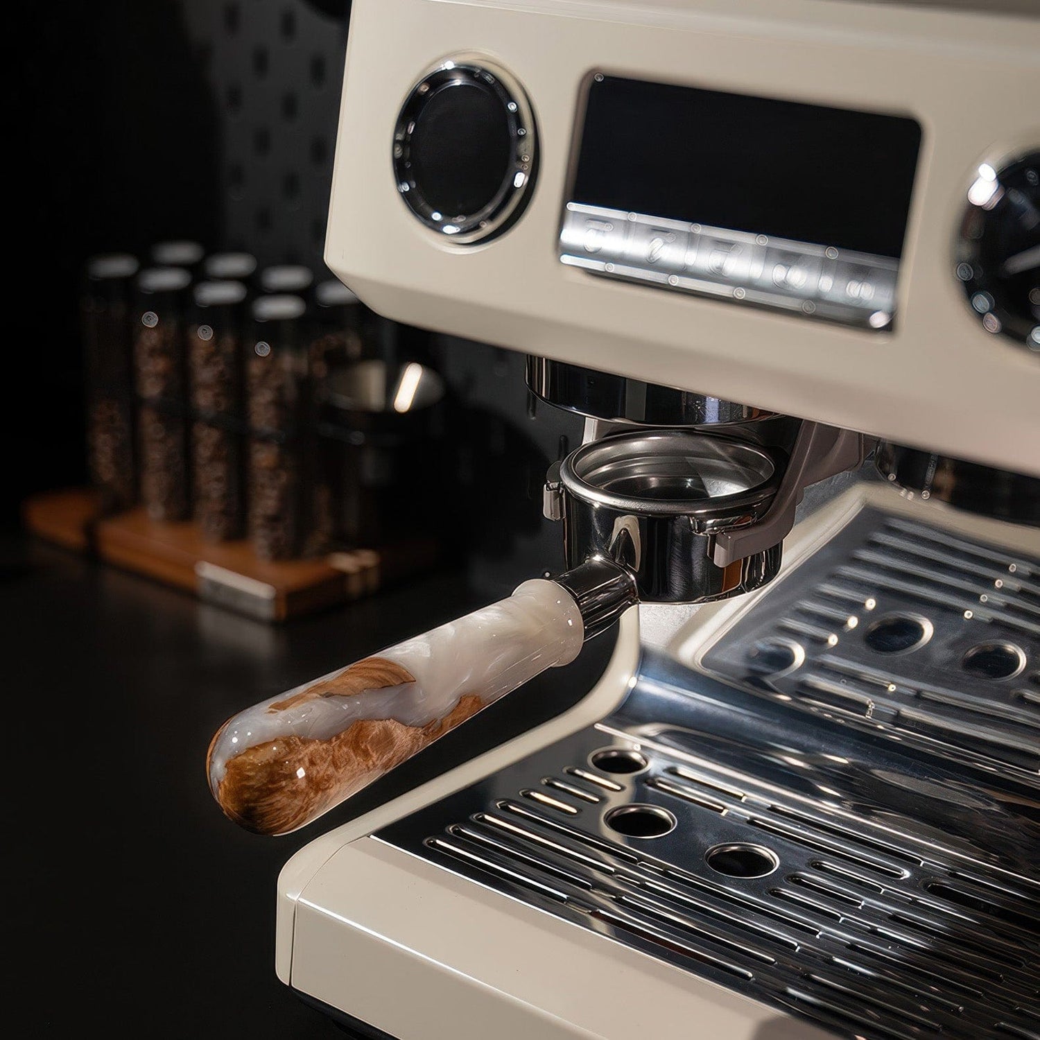 Walnut & Resin Handle Bottomless Portafilter