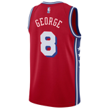 Philadelphia 76ers Red Statement Jersey Paul George #8