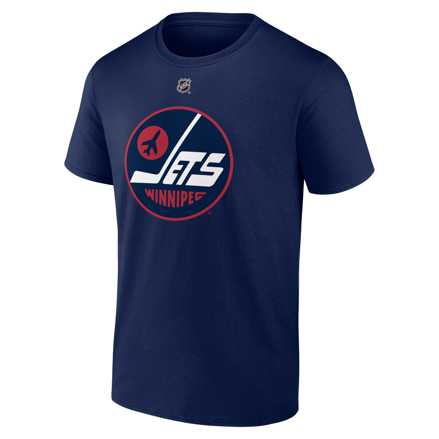 Men's Winnipeg Jets Jonathan Toews Fanatics Branded Navy Retro Logo Authentic Stack – Name & Number T-Shirt