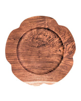 Teak Wood Flower Charger Serving Plate