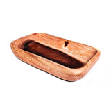 Rectangular Acacia Wood Low Salad Serving Bowl