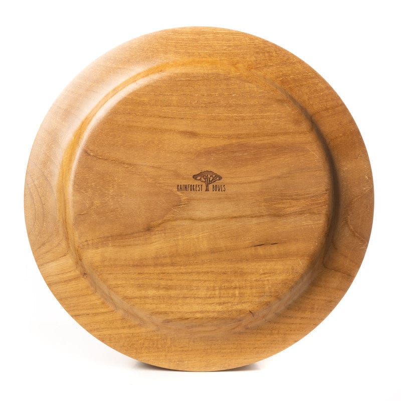 Rim Carved Hassunzara Teak Wood Serving Plate
