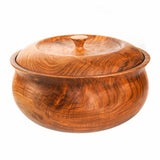 Ripple Teak Wood Salad Serving Bowl