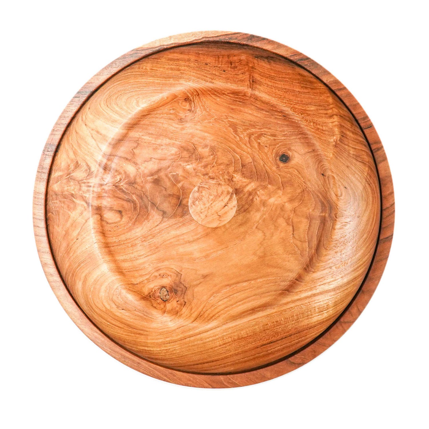 Ripple Teak Wood Salad Serving Bowl