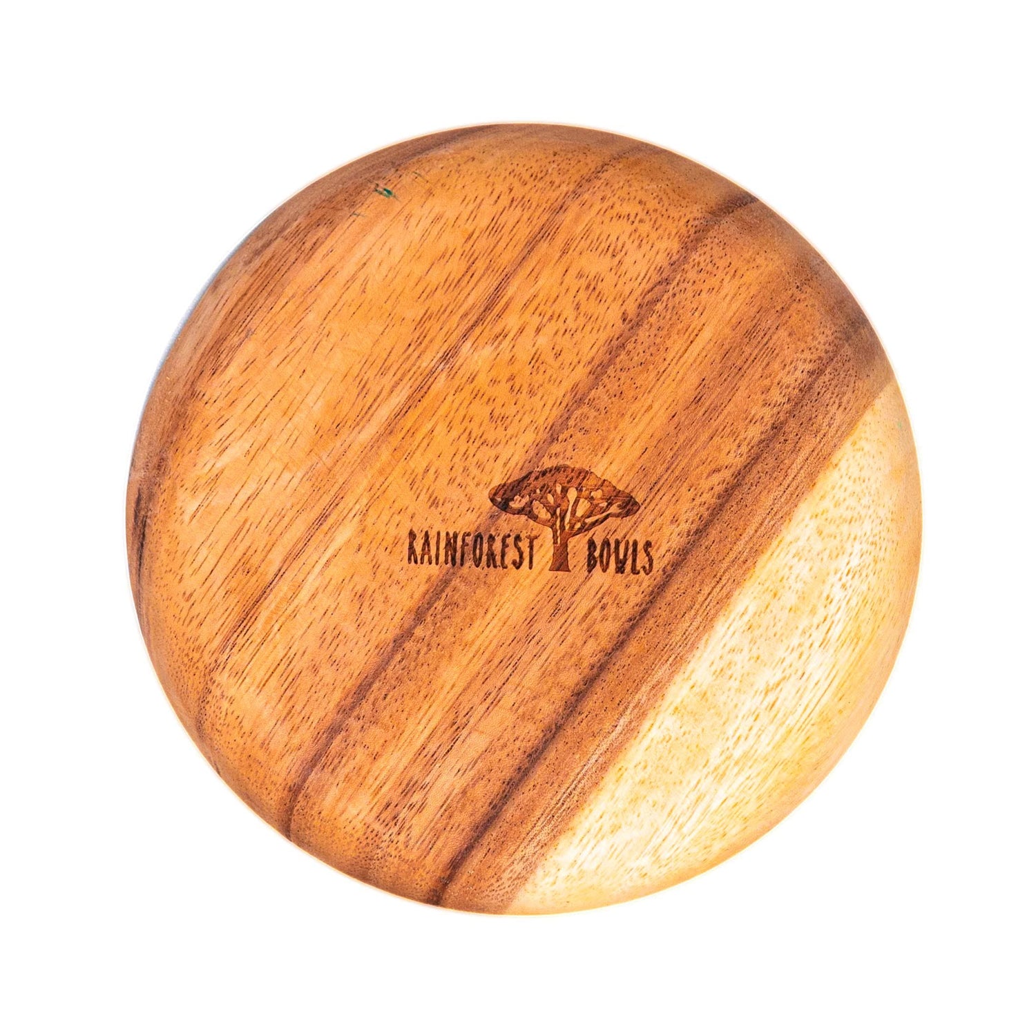 Round Classic Acacia Wood Dessert Plate