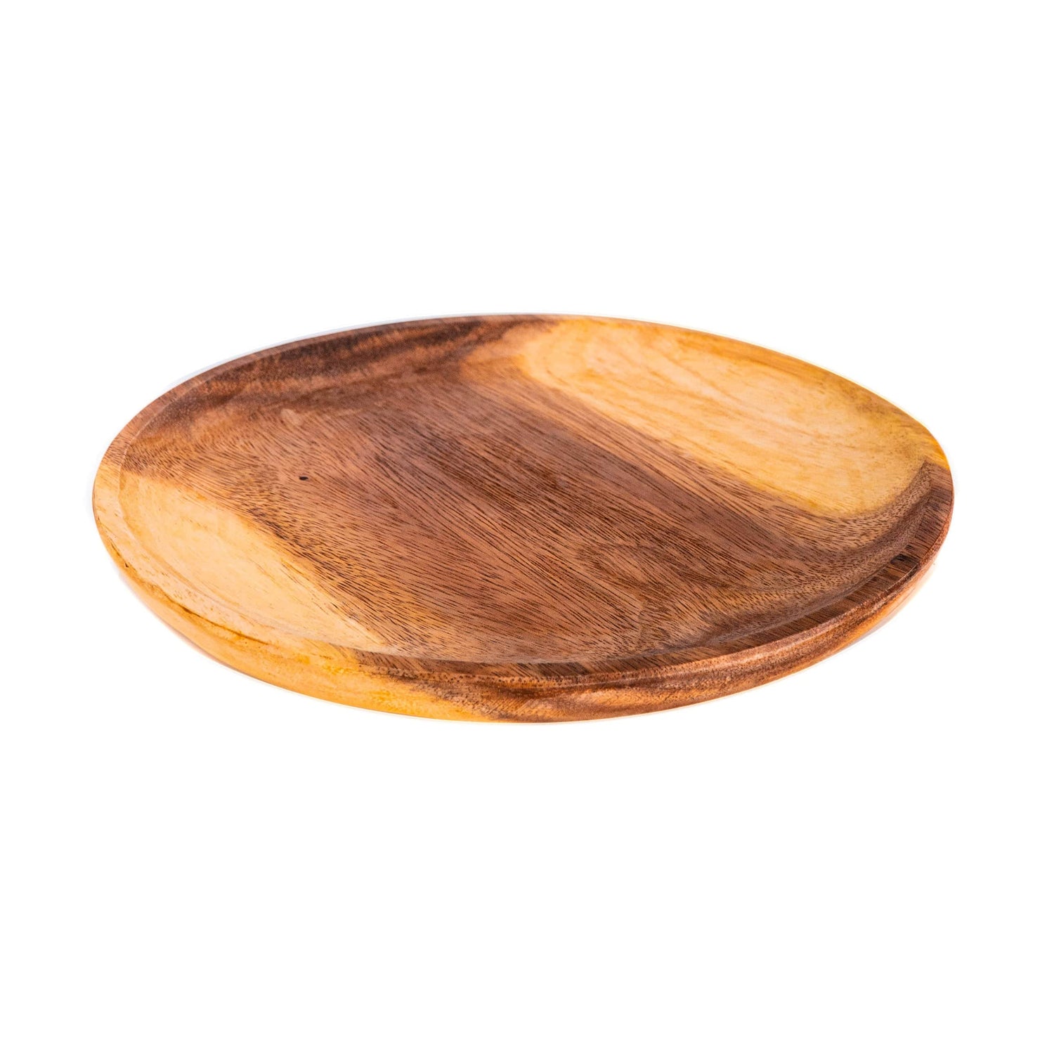 Round Classic Acacia Wood Salad Plate