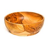 Round 7" Footed Teak Wood Bowl