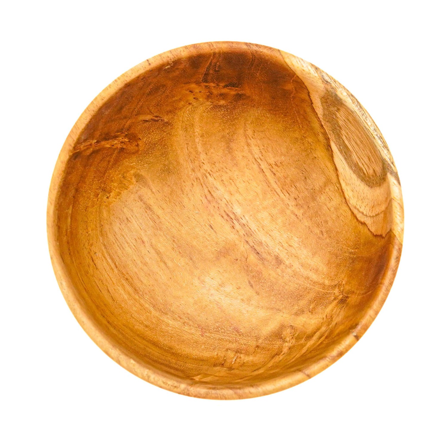 Round Teak Wood Mini Dipping Bowl
