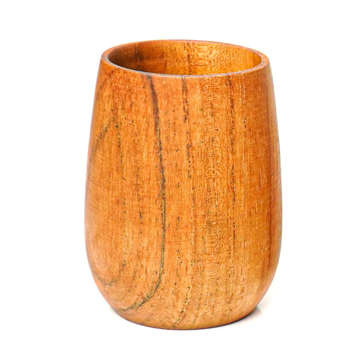 Rounded Teak Wood Cup - Small