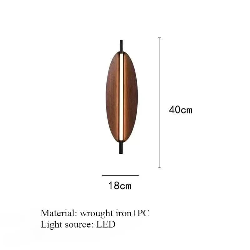 Postmodern Leaf Wall Light – LED Wood Grain Decorative Lamp for Home