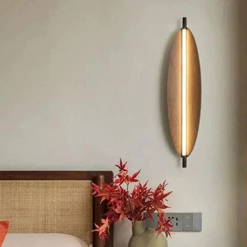 Postmodern Leaf Wall Light – LED Wood Grain Decorative Lamp for Home