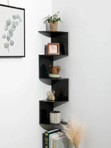 PVC Wooden Corner Shelf – 2/4/5-Tier Storage Rack for Home Decoration