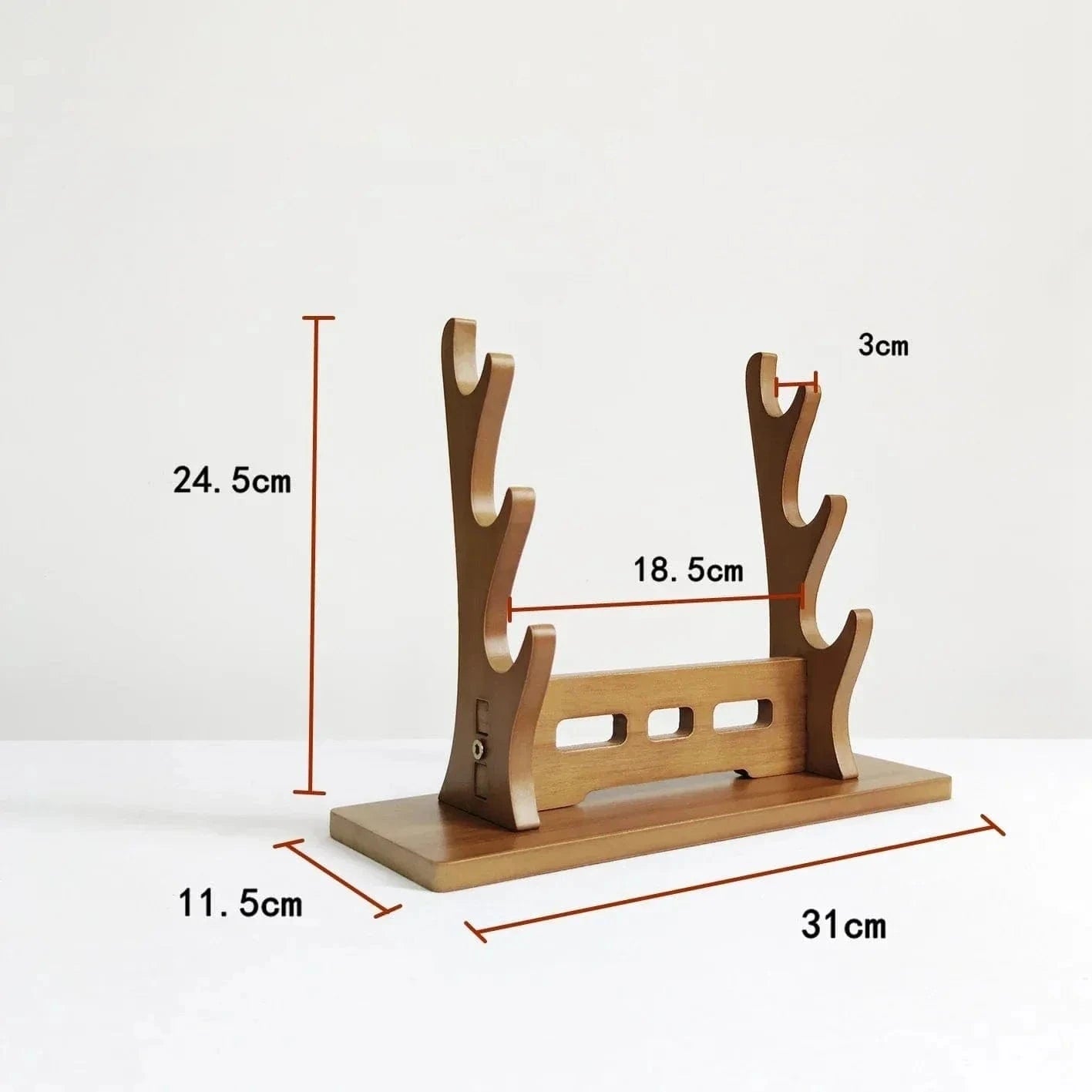 Wooden Katana Sword Holder Stand – 5-Tier Weapon Display Rack