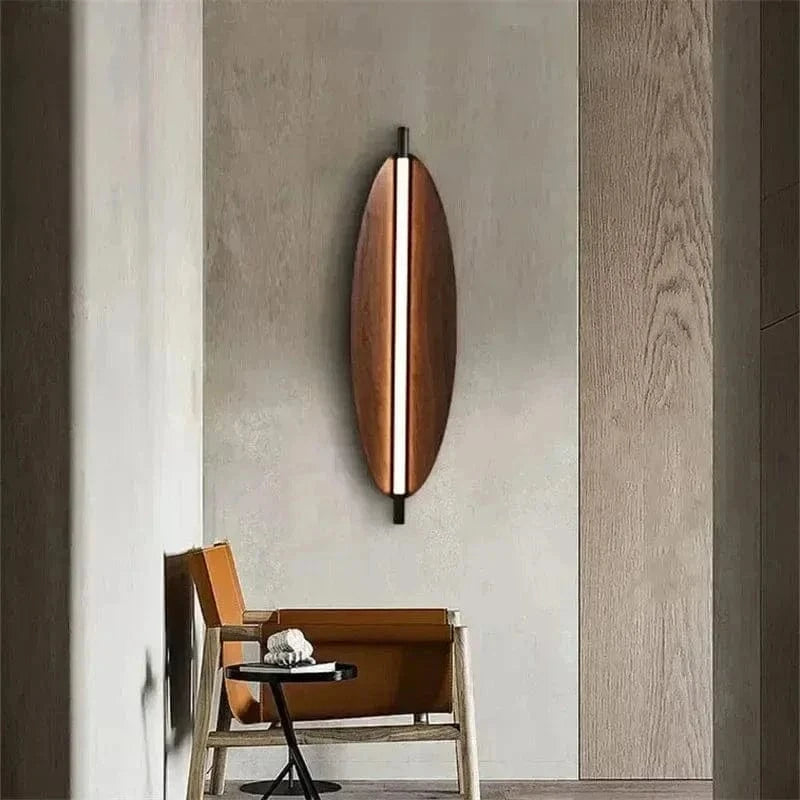 Postmodern Leaf Wall Light – LED Wood Grain Decorative Lamp for Home