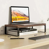 Wooden Monitor Riser Stand – Desktop Organizer & Heightening Bracket