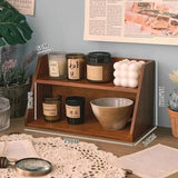 Solid Wood Cosmetics Storage Rack – Multi-Layer Desktop Organizer Box