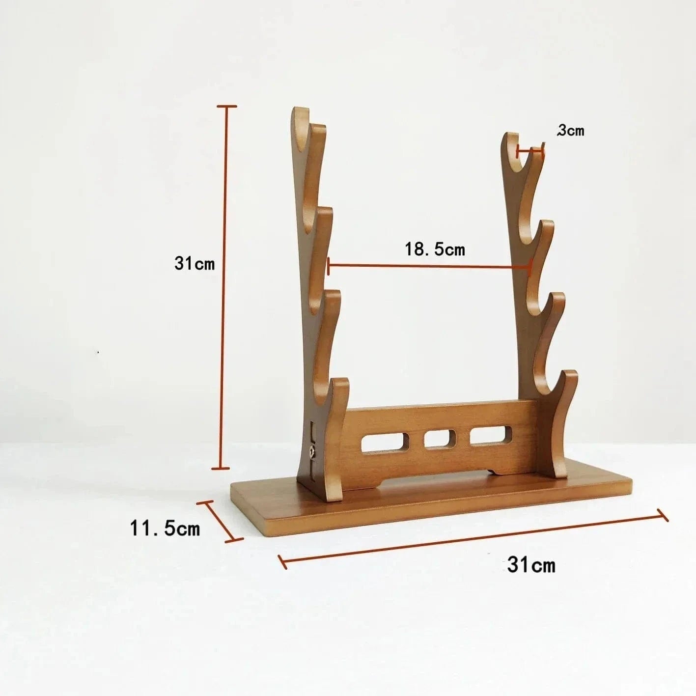 Wooden Katana Sword Holder Stand – 5-Tier Weapon Display Rack