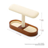 Solid Wood Watch Display Stand – T-Bar Jewelry Organizer for Men & Women