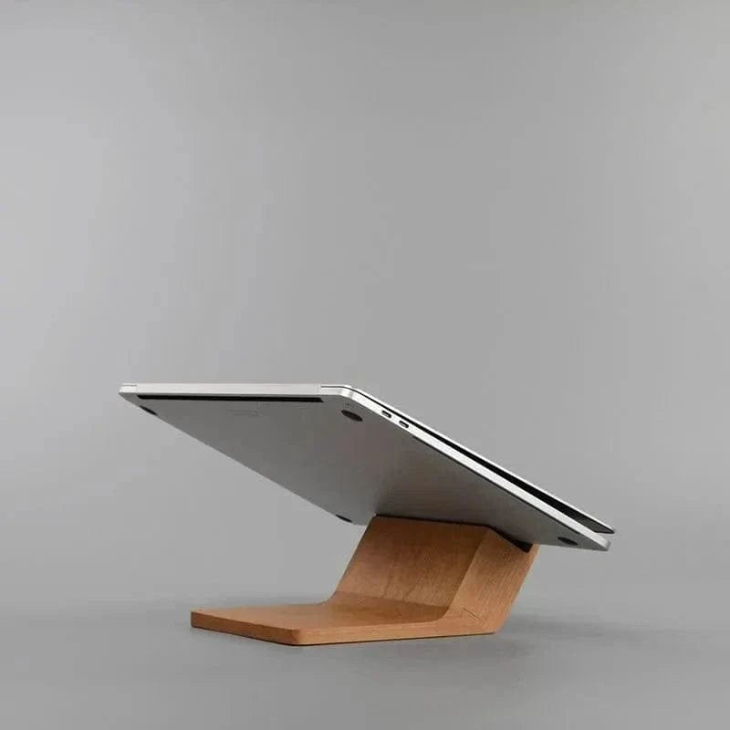Wooden Laptop Stand – Ultra-Thin Monitor Riser with Heat Dissipation & Desktop Holder