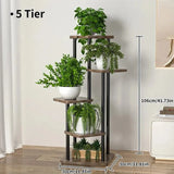 Wooden Plant Stand – 5/6/8-Tier Flower Shelf Rack for Pots & Garden Decor
