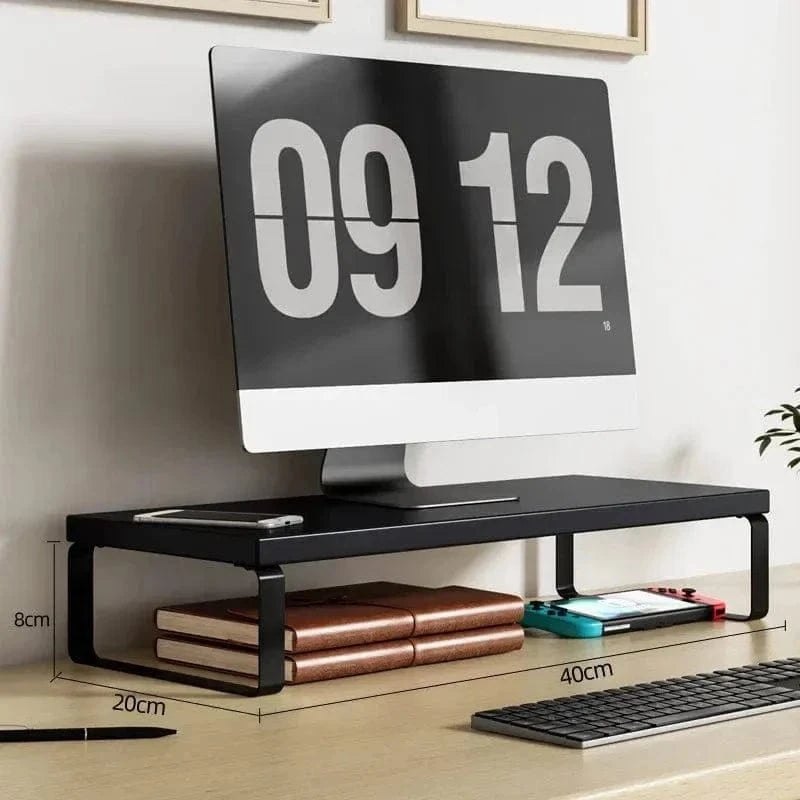 Wooden Monitor Riser Stand – Desktop Organizer & Heightening Bracket