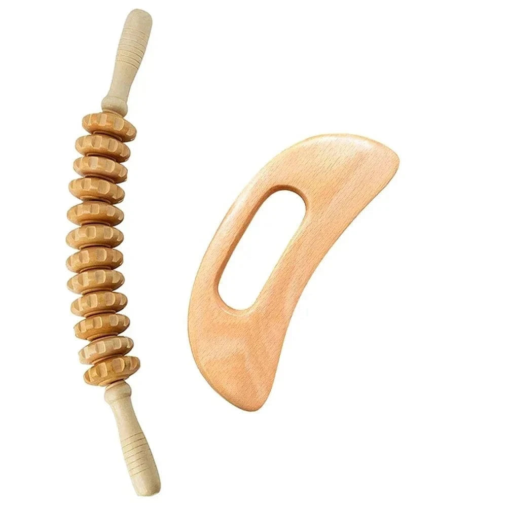2/4/6/8PCSWooden Body Massager Set – Beech Wood Tools for Relaxation & Muscle Relief
