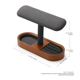 Solid Wood Watch Display Stand – T-Bar Jewelry Organizer for Men & Women