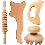 2/4/6/8PCSWooden Body Massager Set – Beech Wood Tools for Relaxation & Muscle Relief