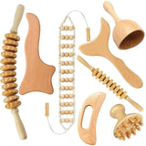 2/4/6/8PCSWooden Body Massager Set – Beech Wood Tools for Relaxation & Muscle Relief