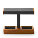 Solid Wood Watch Display Stand – T-Bar Jewelry Organizer for Men & Women