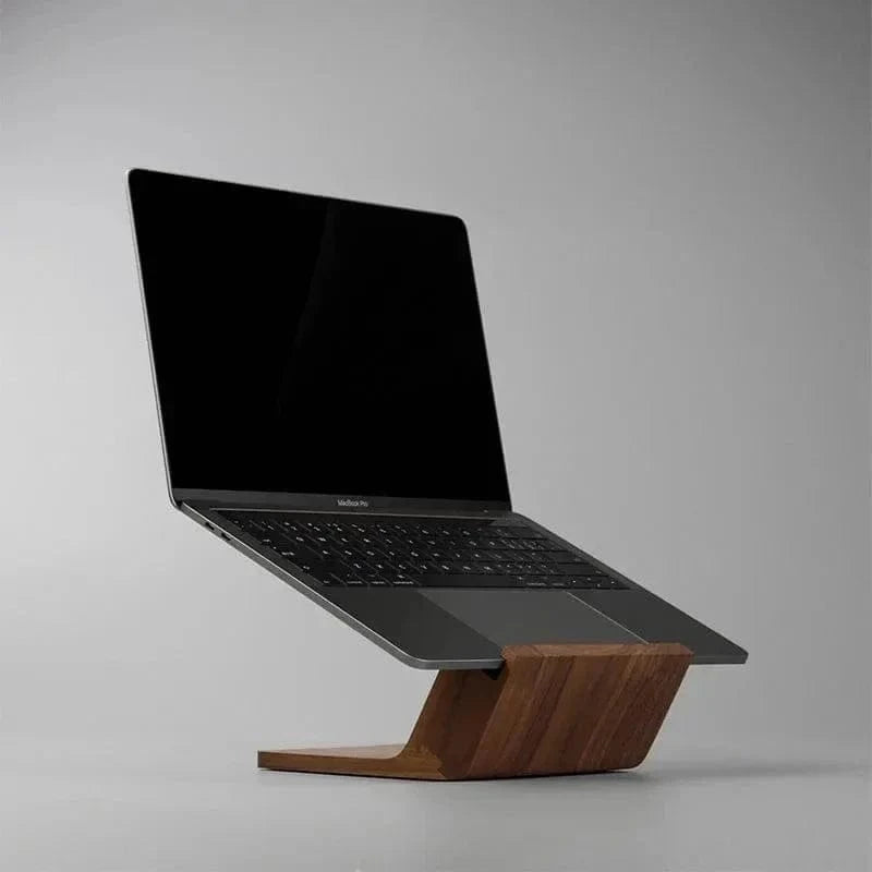Wooden Laptop Stand – Ultra-Thin Monitor Riser with Heat Dissipation & Desktop Holder