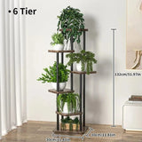 Wooden Plant Stand – 5/6/8-Tier Flower Shelf Rack for Pots & Garden Decor