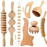 2/4/6/8PCSWooden Body Massager Set – Beech Wood Tools for Relaxation & Muscle Relief