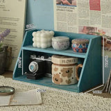 Solid Wood Cosmetics Storage Rack – Multi-Layer Desktop Organizer Box