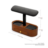 Solid Wood Watch Display Stand – T-Bar Jewelry Organizer for Men & Women