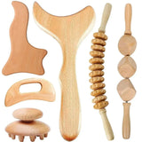2/4/6/8PCSWooden Body Massager Set – Beech Wood Tools for Relaxation & Muscle Relief