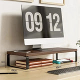 Wooden Monitor Riser Stand – Desktop Organizer & Heightening Bracket