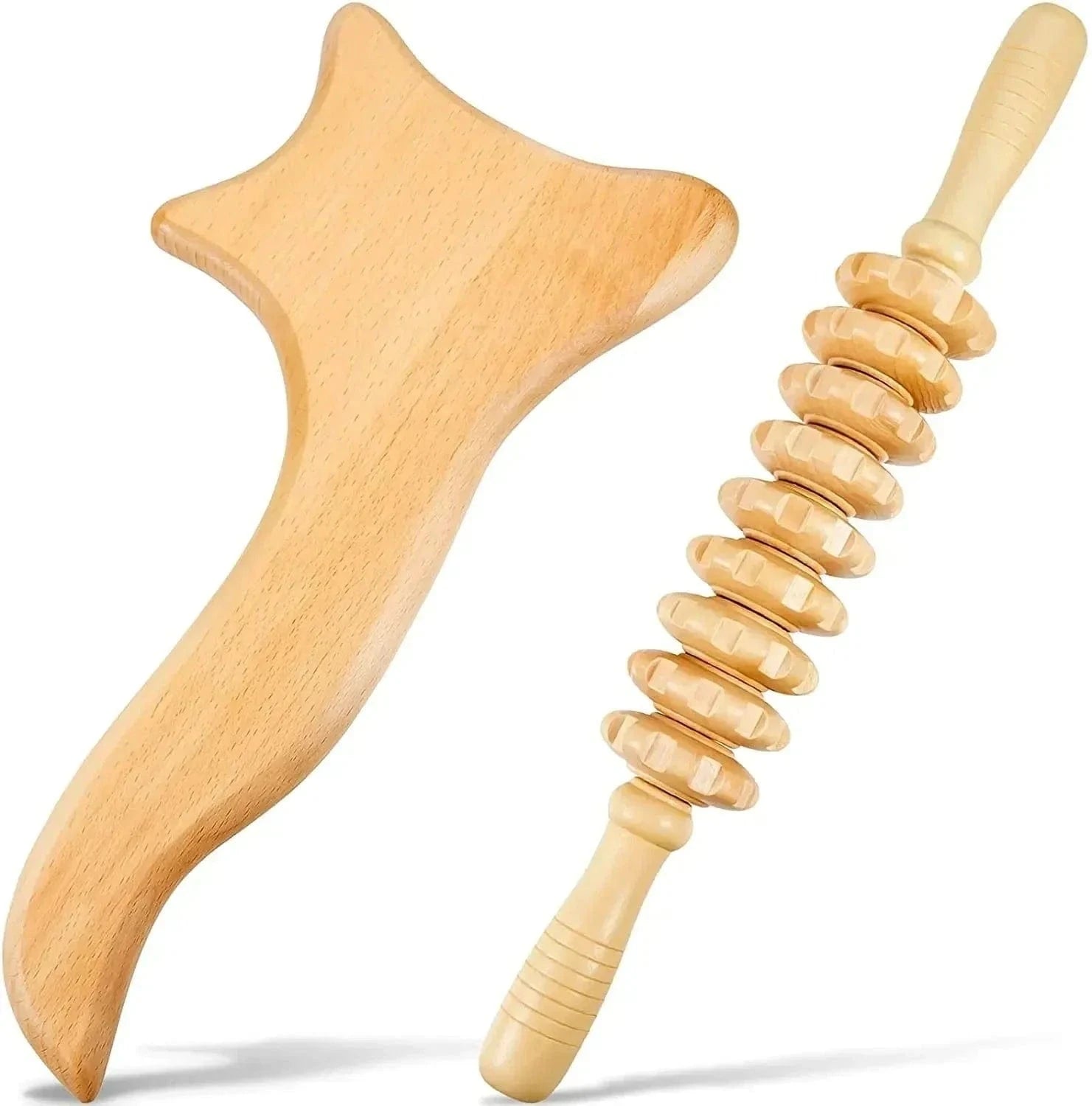 2/4/6/8PCSWooden Body Massager Set – Beech Wood Tools for Relaxation & Muscle Relief