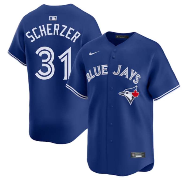Men's Toronto Blue Jays Nike Royal Blue Alternate Limited Baseball Jersey -  Max Scherzer