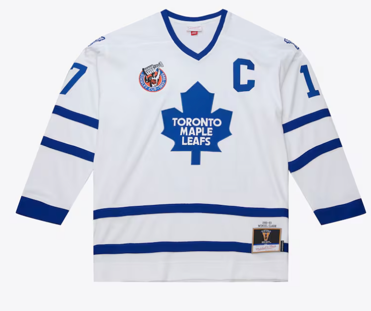 Men's Wendel Clark White Toronto Maple Leafs 1992/93 Power Play Jersey By Mitchell & Ness