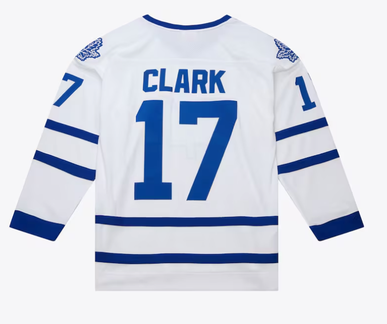 Men's Wendel Clark White Toronto Maple Leafs 1992/93 Power Play Jersey By Mitchell & Ness