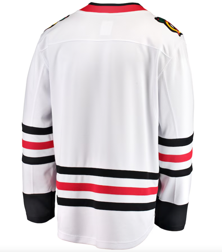 Men's Fanatics White Chicago Blackhawks Breakaway Away Blank Player Jersey