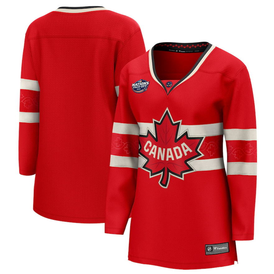 Women's Canada Fanatics Red 2025 4 Nations Face-Off Breakaway Jersey