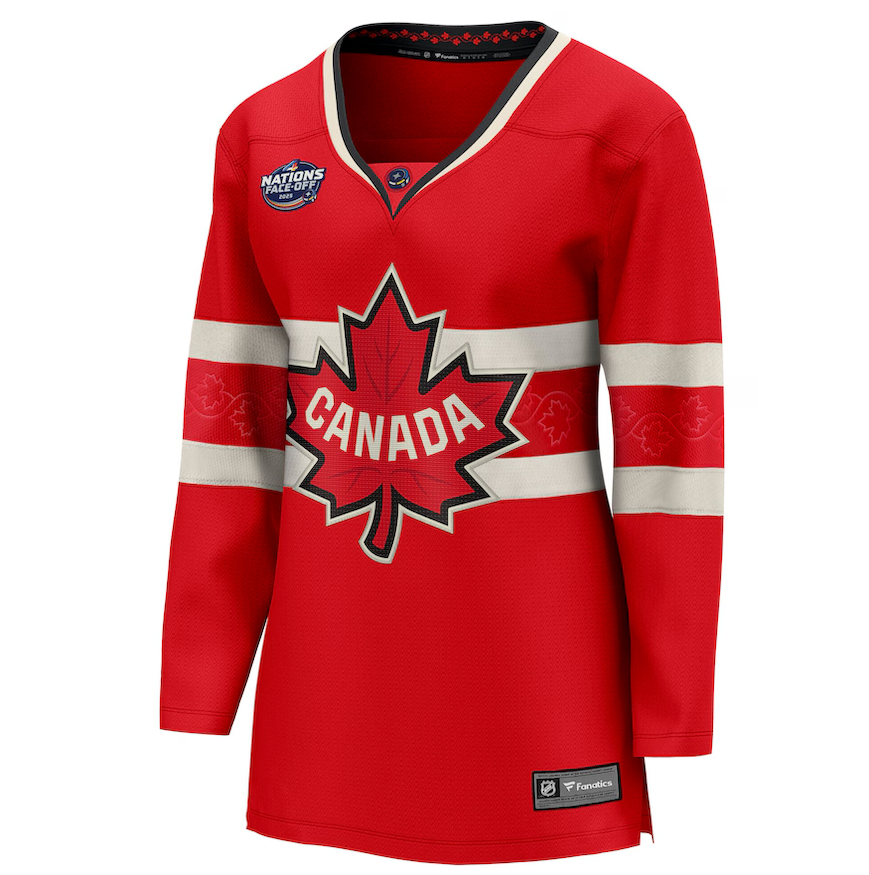 Women's Canada Fanatics Red 2025 4 Nations Face-Off Breakaway Jersey