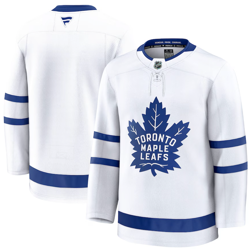 Men's Toronto Maple Leafs Fanatics White Away Premium Blank Player Jersey