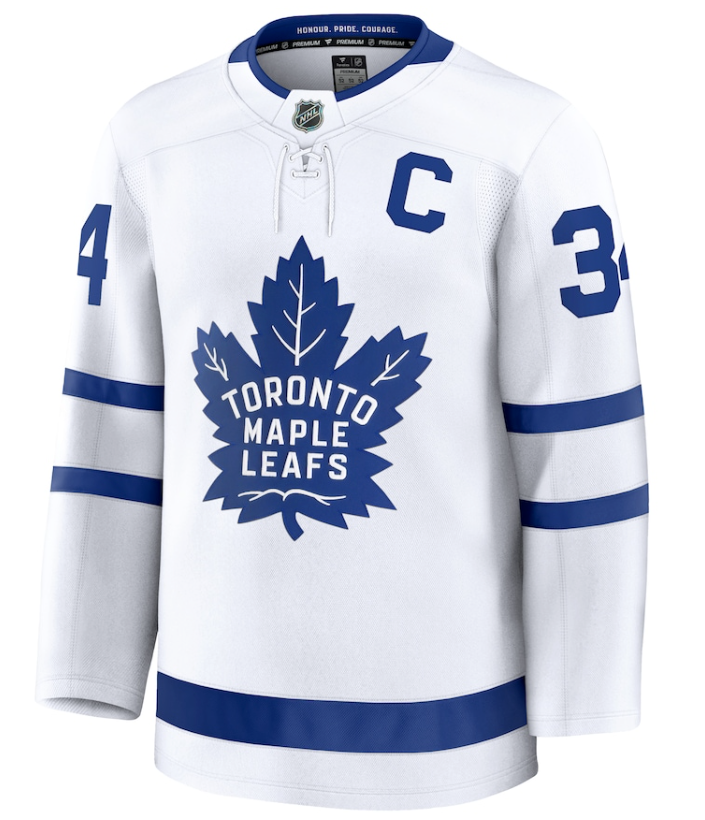 Men's Toronto Maple Leafs Fanatics White Away Premium Player Jersey - Auston Matthews