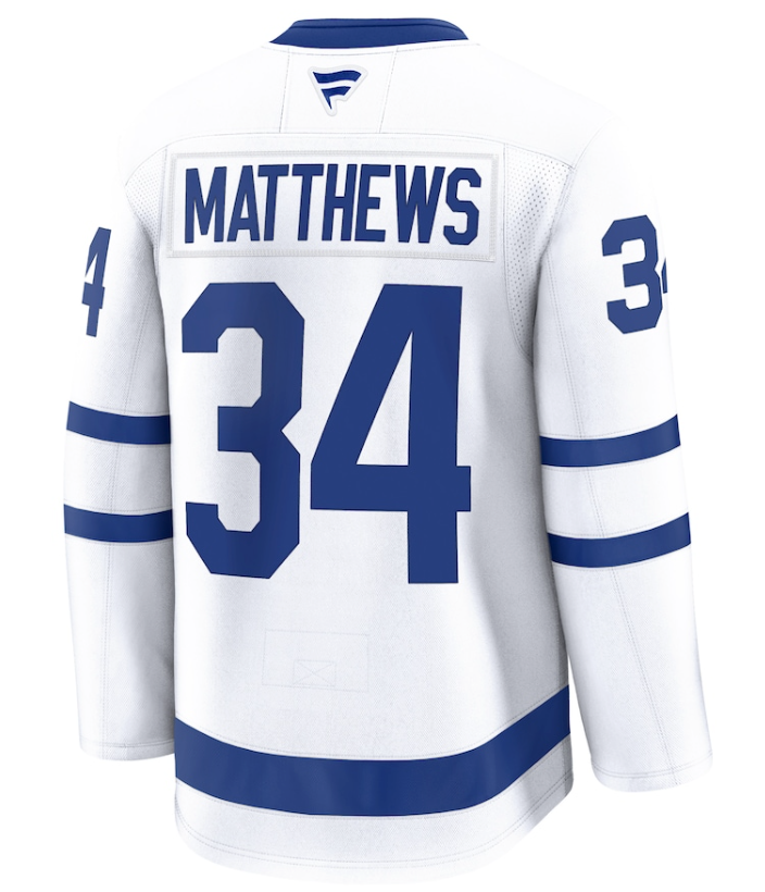 Men's Toronto Maple Leafs Fanatics White Away Premium Player Jersey - Auston Matthews