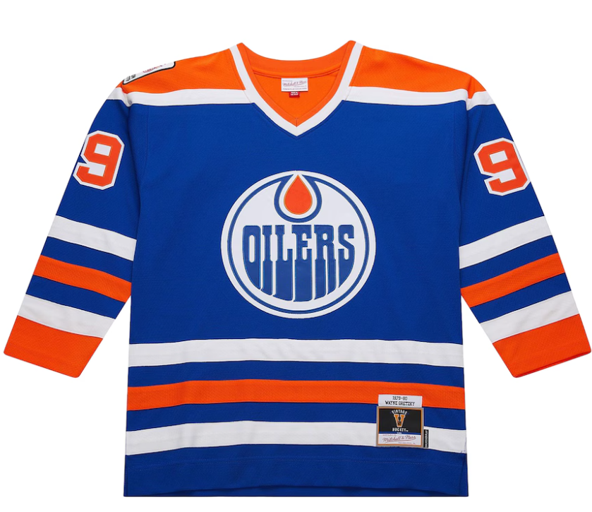 Wayne Gretzky Edmonton Oilers Mitchell & Ness 1979/80 Power Play Throwback Jersey - Royal